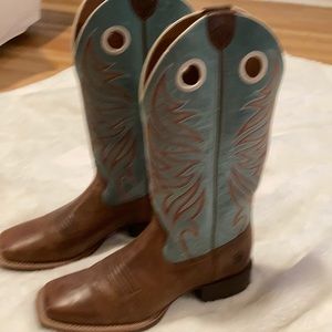 Ariat Square Toe Leather Cowboy Boot